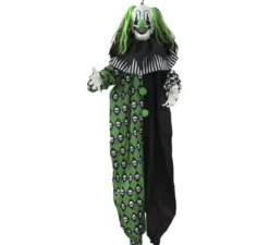 Clown verde animato con suono e movimento 165 cm