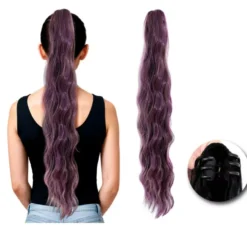 Coda di cavallo finta con piccola clip in vari colori