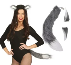 Coda e le orecchie Grigio 40 centimetri