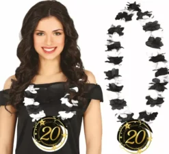 Collana 20 anni in bianco e nero