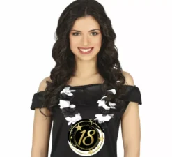 Collana 18 anni in bianco e nero