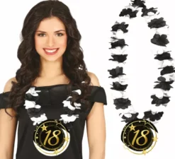 Collana 18 anni in bianco e nero