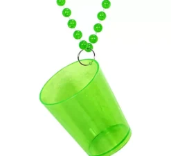 Collana con bicchierino in vari colori neon