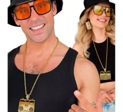 Collana con ciondolo a forma di radio e catena da 75 cm