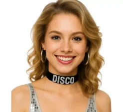 Collana con disco nero