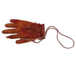 Collana con mano sanguinante