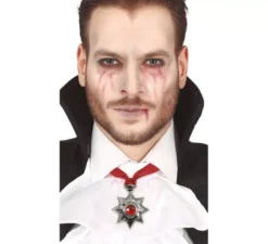 Collana con medaglione da vampiro 9x7 cm