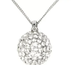 Collana con sfera di strass