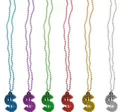 Collana con simbolo del dollaro in colori assortiti