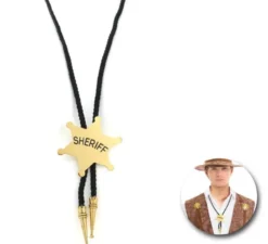 Collana con stella dorata dello sceriffo