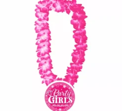 Collana di fiori rosa per ragazze in festa