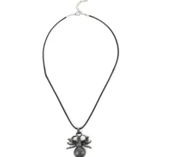 Collana di ragno grigio brillante