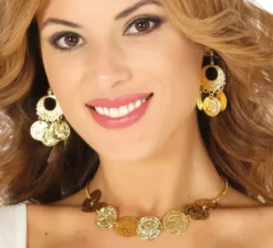 Collana e orecchini con monete da Zingara
