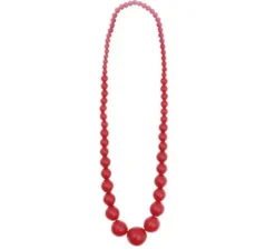 Collana flamenco perle rosse 25 cm