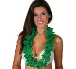 Collana hawaiana verde scuro