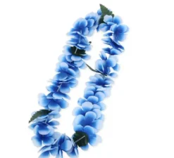 Collana Hawaii blu e bianca da 55 cm