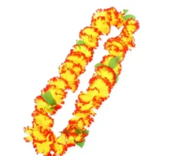 Collana Hawaii gialla e arancione 55 cm