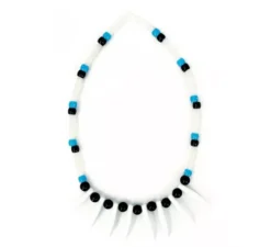 Collana indigena blu e nera da 25 cm