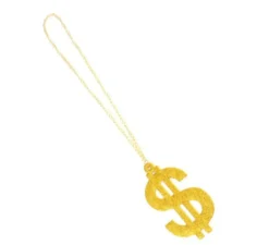 Collana in oro lucido con dollaro