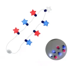 Collana Lampeggiante Stelle Rosse e Blu