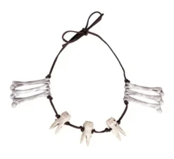 Collana Ossa e Denti 76x4,5x1 cm