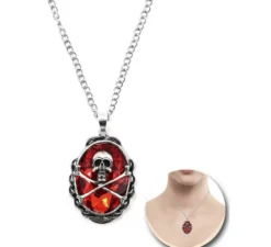 Collana pirata con diamanti rossi