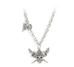 Collana pirata in argento con teschio