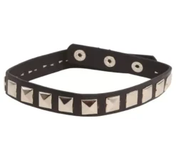 Collana punk nera e oro