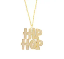 Collana rapper hip-hop lucida 5x5 cm