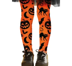 Collant arancione per Halloween per bambini