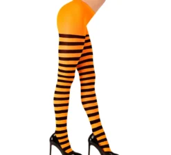 Collant arancioni con strisce nere, 70 denari per donna