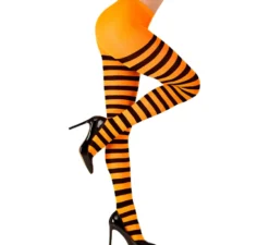 Collant arancioni con strisce nere, 70 denari per donna