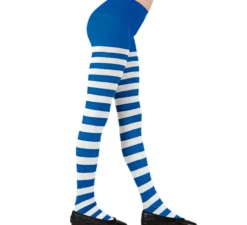 Collant bambino 70 denari a righe bianche e blu