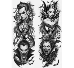 Collant da vampiro con effetto tatuaggio