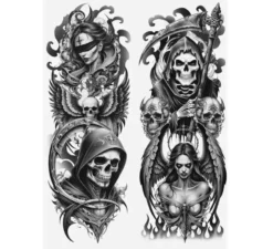 Collant della morte con effetto tatuaggio