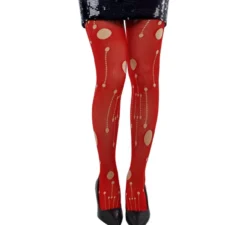 Collant rossi con buchi