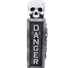 Colonna di schiuma a forma di teschio luminoso