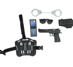 Confezione da 6 accessori per armi della polizia in plastica giocattolo