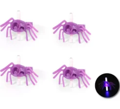 Confezione da 4 Anelli Ragno Luminescenti da 3,5x2,5x2,6 cm