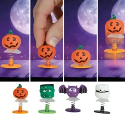 Confezione da 4 bambole saltatrici di Halloween 4,5 cm