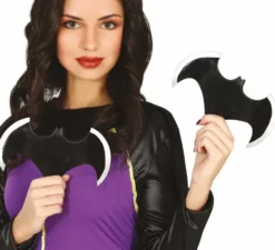 Confezione da 2 Batarang neri da 20 cm