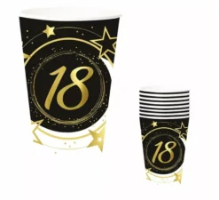 Confezione da 6 bicchieri 18 anni da 240 ml (90 cm)