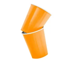 Confezione da 8 bicchieri arancioni da 266 ml