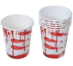 Confezione da 6 bicchieri con sangue 10 cm