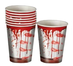 Confezione da 6 bicchieri con sangue 10 cm