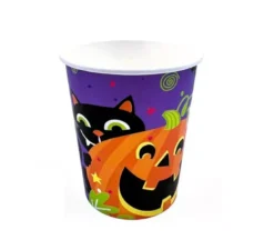 Confezione da 12 Bicchieri da 250 ml Halloween Night Stampa Arancione