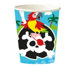 Confezione da 8 Bicchieri da Pirata in Cartone da 250 ml