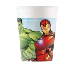 Confezione da 8 Bicchieri di Carta Avengers 200 ml