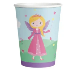 Confezione da 8 Bicchieri Principessa Medievale in Cartone da 250 ml