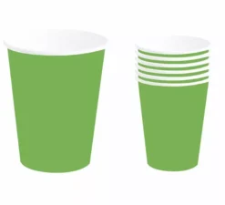 Confezione da 6 Bicchieri Verde Fluo da 240 ml (90 cm)